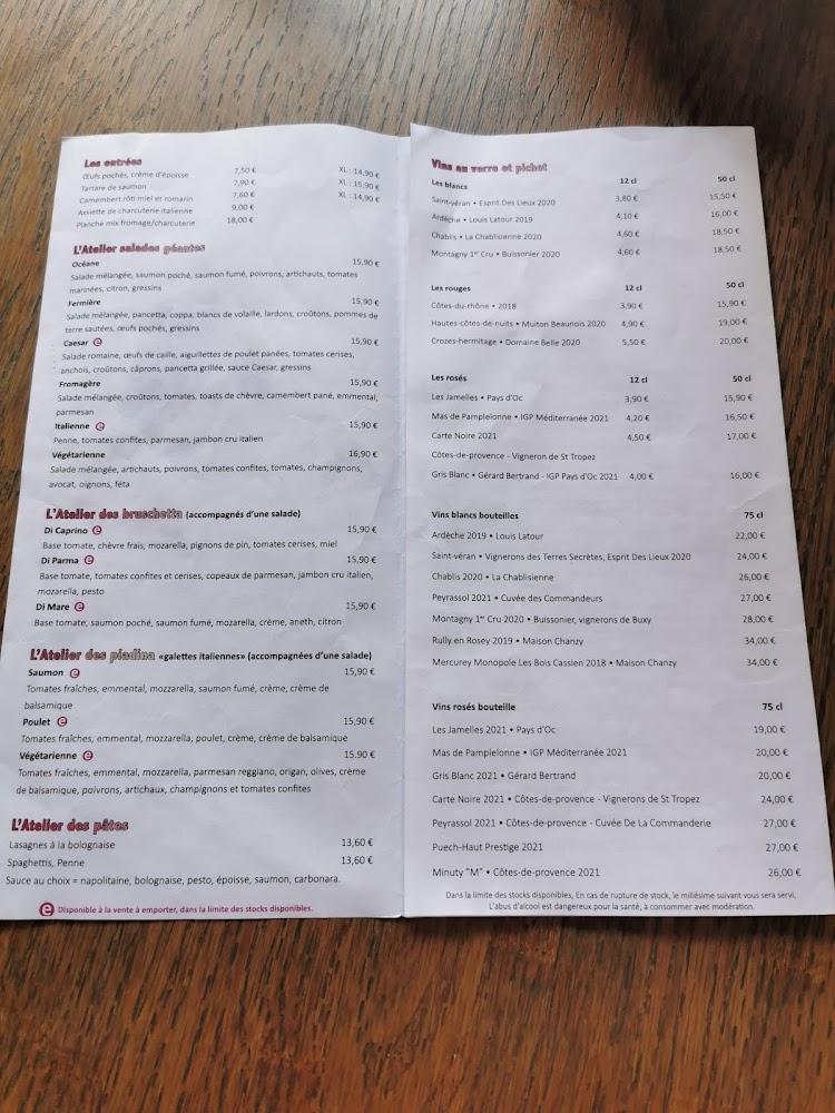 L'Atelier - Menu Image 1